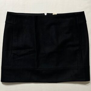 J. Crew Classic Black Fully Lined Wool Mini Skirt - 10